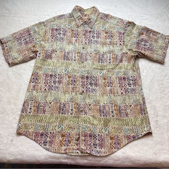 Woolrich Short Sleeve Button Down Shirt Size Large - Picture 1 of 10